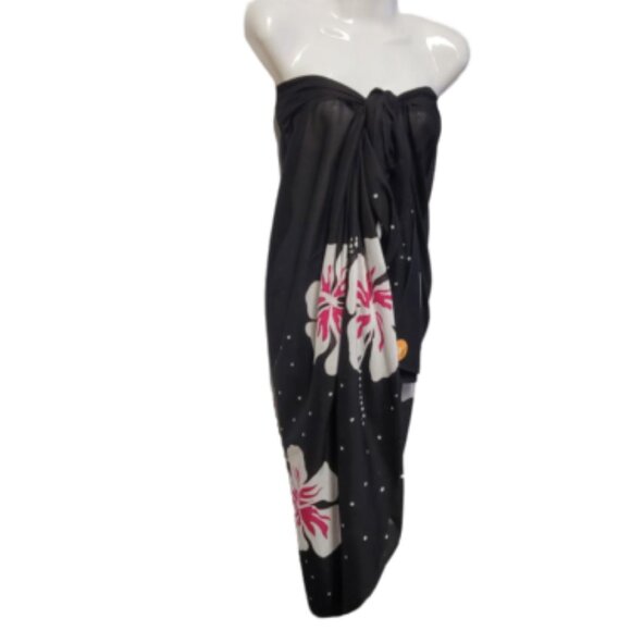 Womens Sarong Cotton Wrap Handpainted Batik Wrapskirt Beach Pareo Beachwear -NEW - Picture 1 of 4